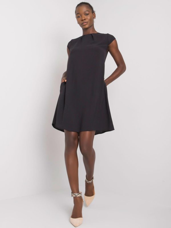 Wholesale Black dress with pockets Naima RUE PARIS