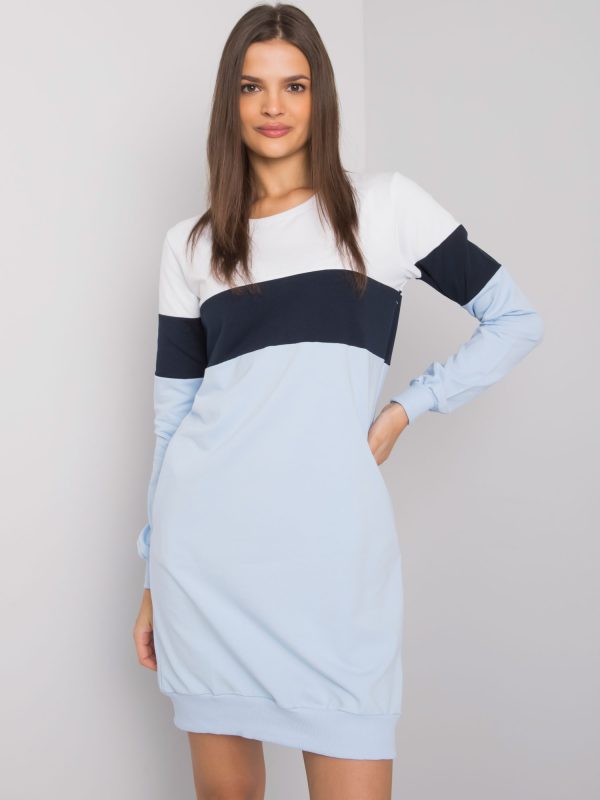 Wholesale White and navy blue dress Feliciana RUE PARIS