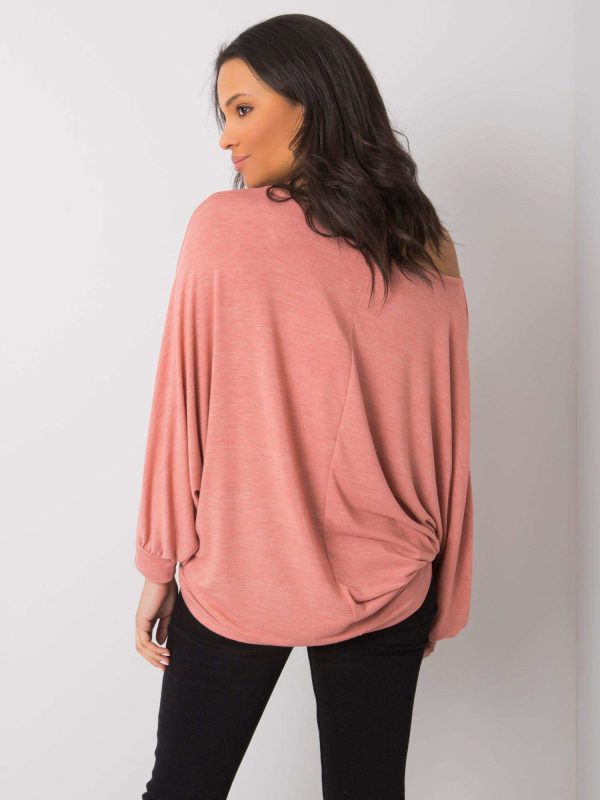 Wholesale Light coral plus size blouse Halle RUE PARIS