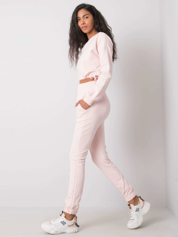 Wholesale Light pink casual set Laila RUE PARIS