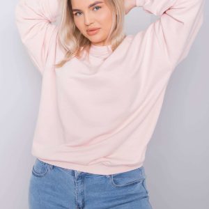 Wholesale Pale pink plus size sweatshirt Mischa