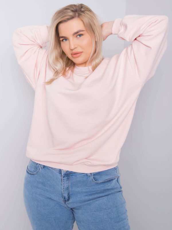 Wholesale Pale pink plus size sweatshirt Mischa