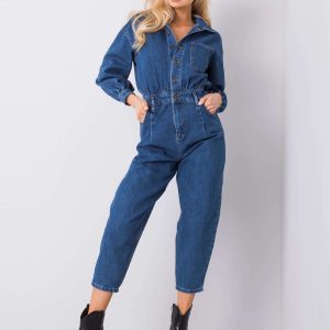 Wholesale Blue denim jumpsuit Bethanie RUE PARIS