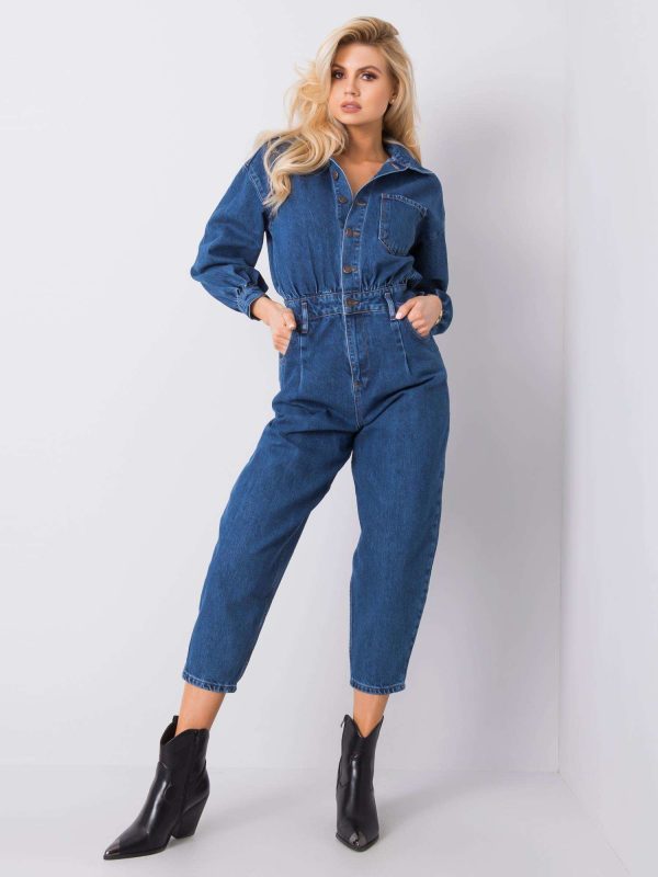 Wholesale Blue denim jumpsuit Bethanie RUE PARIS