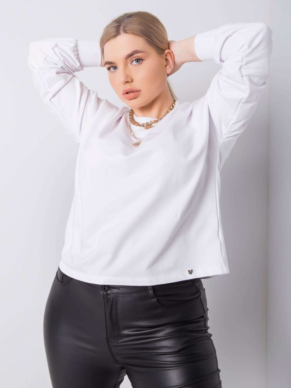 Wholesale White plus size sweatshirt Florentia