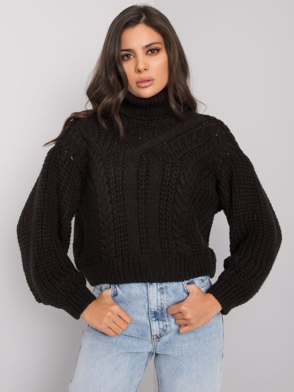 Wholesale Mansfield RUE PARIS women's black turtleneck sweater