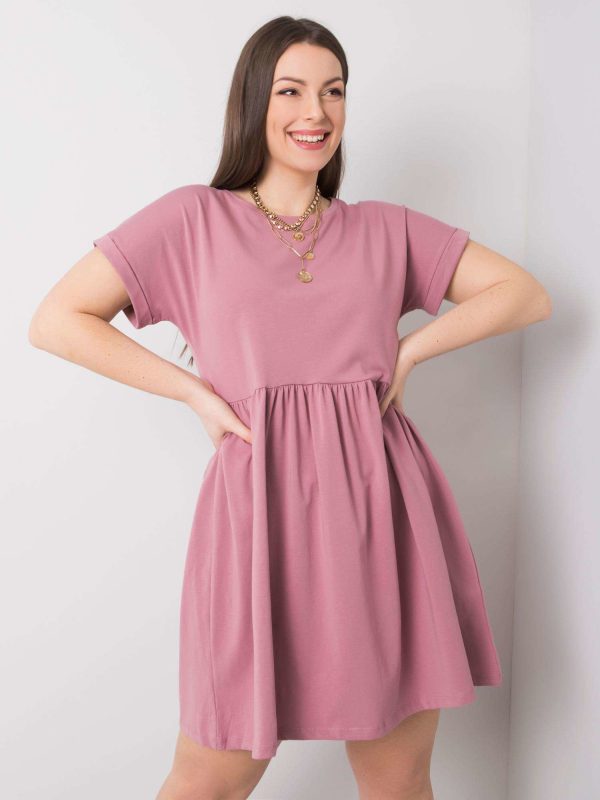 Wholesale Dirty Pink Cotton Plus Size Molly Dress