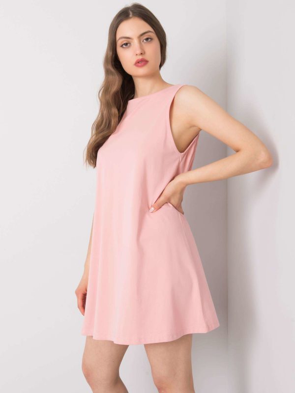 Wholesale Dirty pink casual dress Susan RUE PARIS