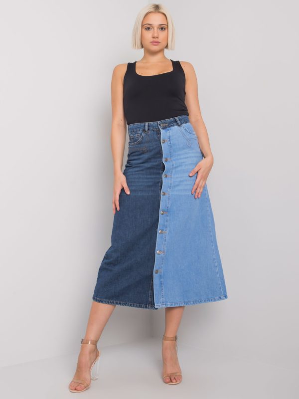 Wholesale Blue midi denim skirt Rijeka RUE PARIS