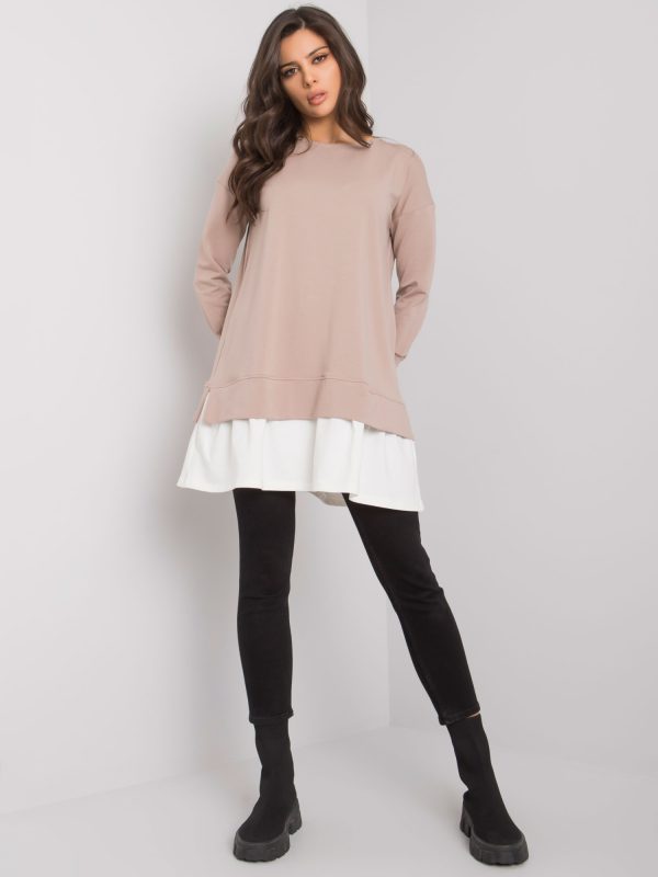 Wholesale Brighton RUE PARIS light beige cotton tunic