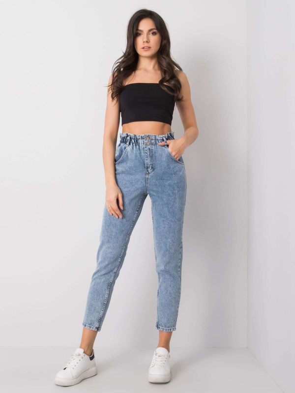 Wholesale Blue denim pants Miranda RUE PARIS