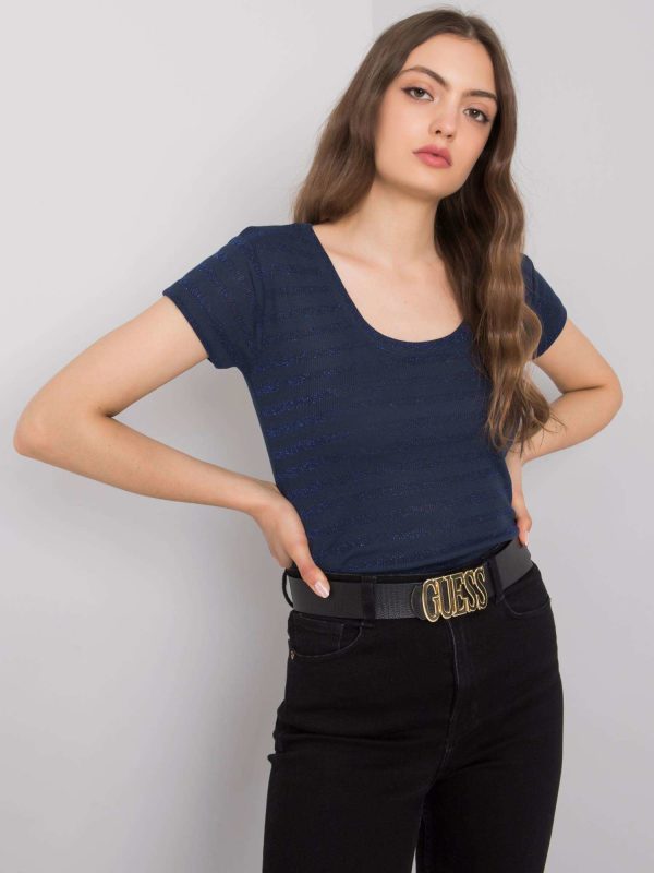 Wholesale Navy blue striped t-shirt Alexa RUE PARIS