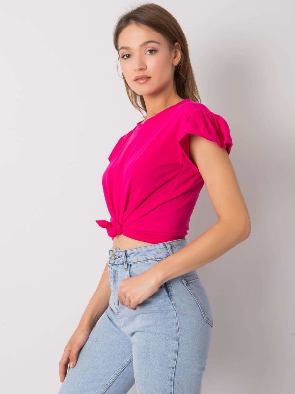 Wholesale Fuchsia cotton blouse Ansley RUE PARIS