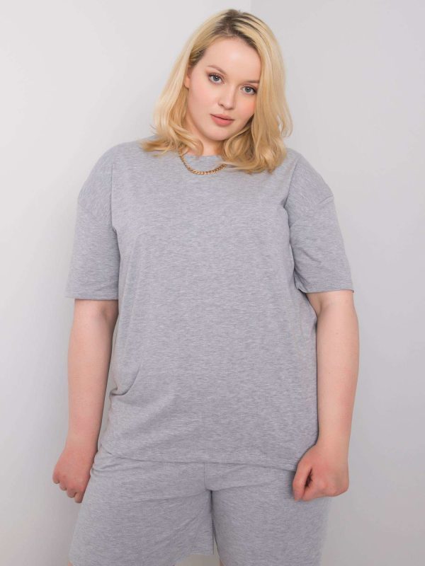 Wholesale Gray T-shirt plus size Gaia