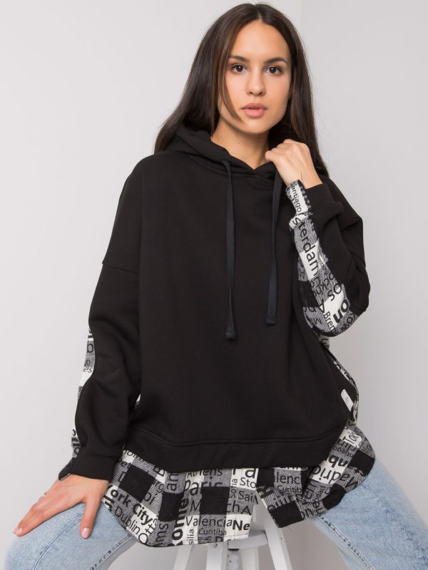 Wholesale Black and white women's hoodie Freyah RUE PARIS