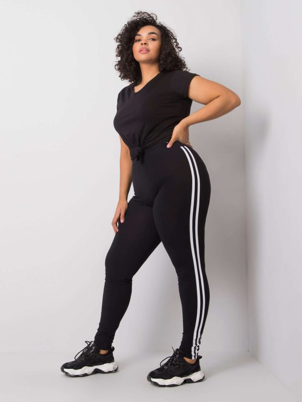 Wholesale Millie Black Plus Size Cotton Leggings