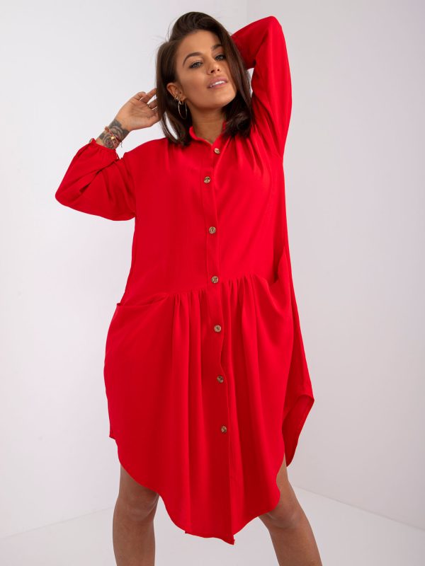 Wholesale Red Oversize Dress Monica RUE PARIS