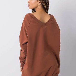 Wholesale Dark brown sweatshirt Leila RUE PARIS