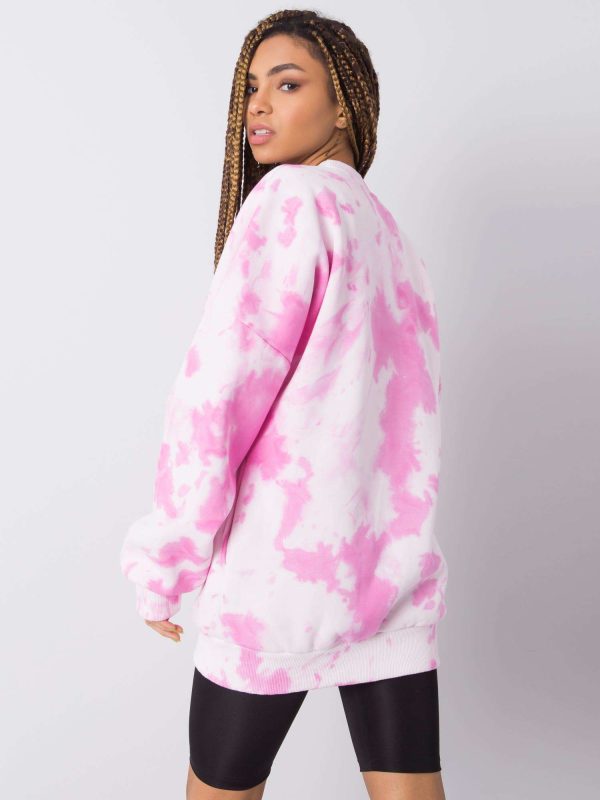 Wholesale Tamara RUE PARIS pink tie-dye sweatshirt