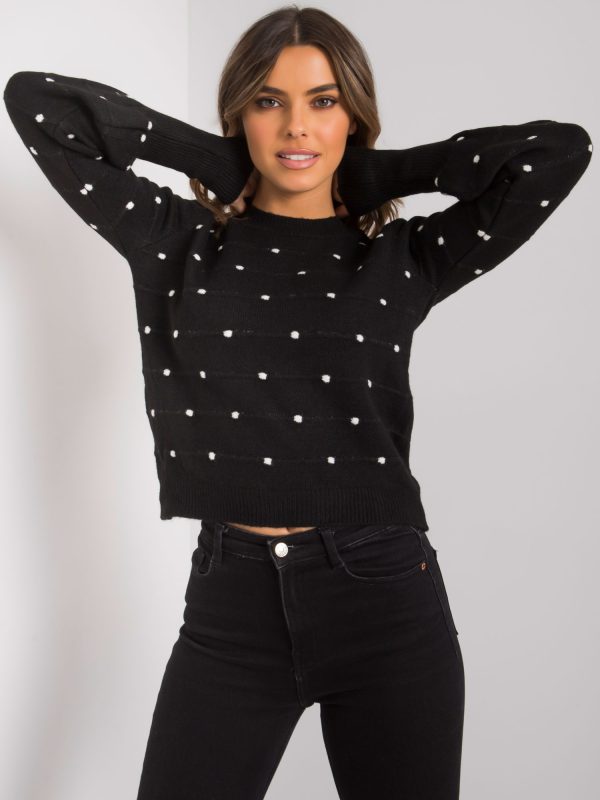 Wholesale Black polka dot sweater Vincenza RUE PARIS