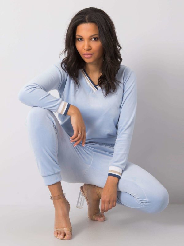 Wholesale Blue velour set Esti RUE PARIS