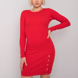 Wholesale Red fitted dress Aneeka RUE PARIS