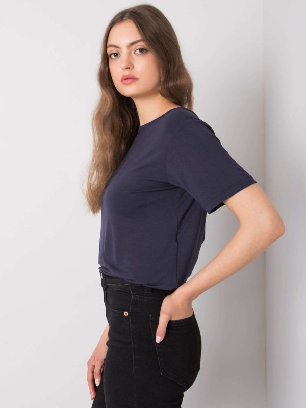 Wholesale Navy blue casual blouse Giselle RUE PARIS