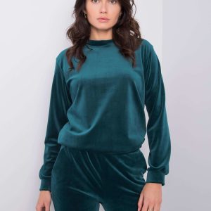 Wholesale Dark green velour set Brenda RUE PARIS