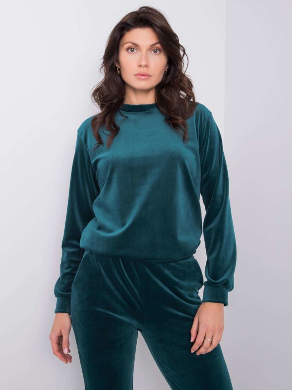 Wholesale Dark green velour set Brenda RUE PARIS