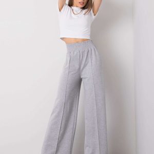 Wholesale Grey melange wide sweatpants Santiago RUE PARIS