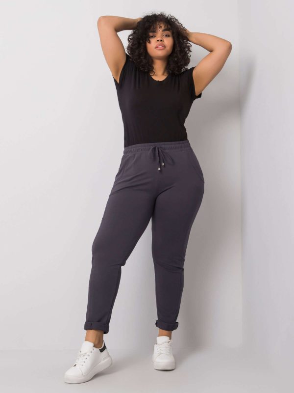 Wholesale Alva Plus Size Graphite Sweatpants