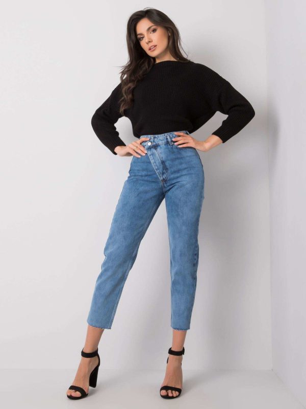 Wholesale Blue high-waisted jeans Willow RUE PARIS