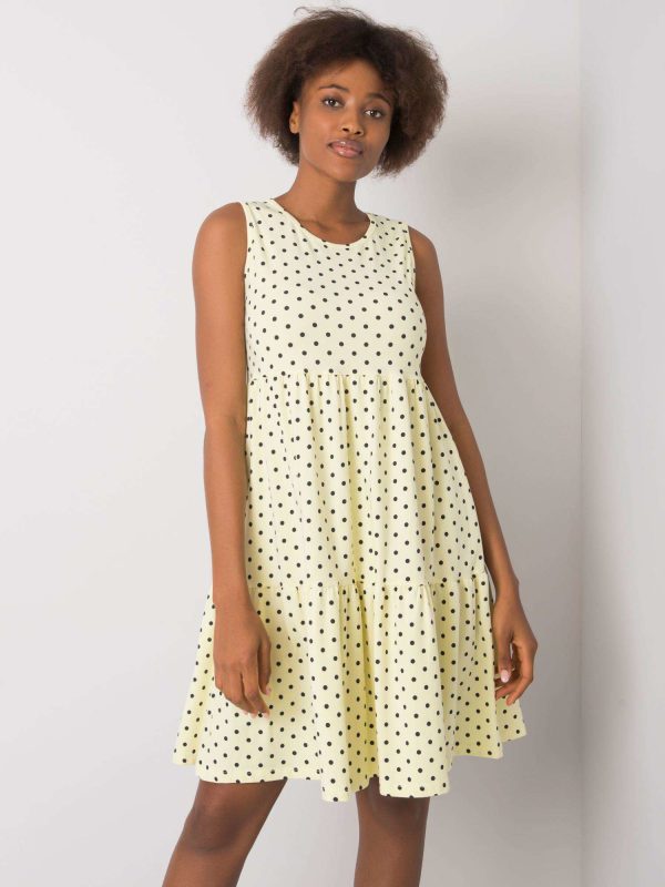 Wholesale Yellow polka dot dress Norinne RUE PARIS