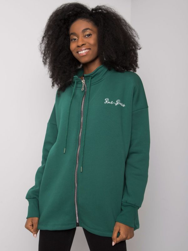 Wholesale Dark green hoodie Jasmine RUE PARIS