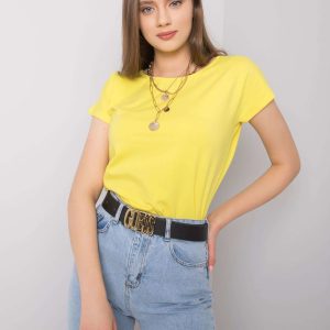 Wholesale Fluo yellow T-shirt Circle