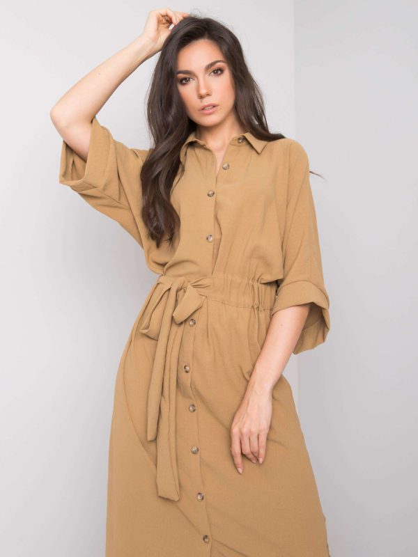 Wholesale Light brown dress Emerilda RUE PARIS