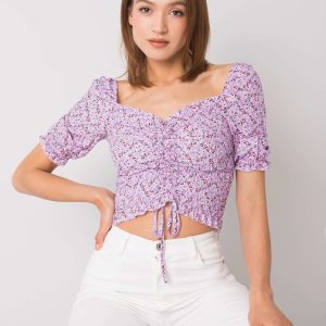 Wholesale Purple blouse with patterns of Gloire RUE PARIS