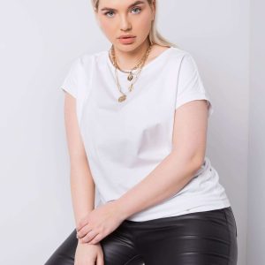 Wholesale White T-shirt plus size Leanne