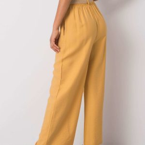 Wholesale Mustard wide pants Isbel RUE PARIS