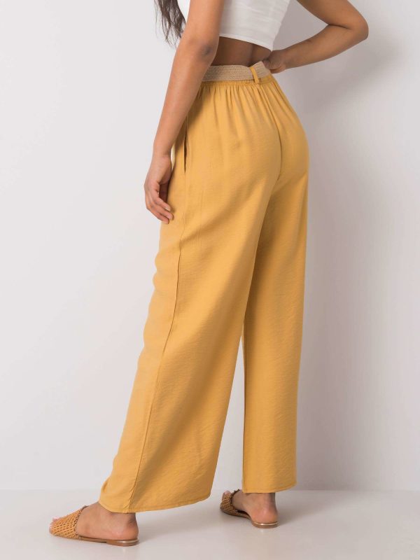 Wholesale Mustard wide pants Isbel RUE PARIS