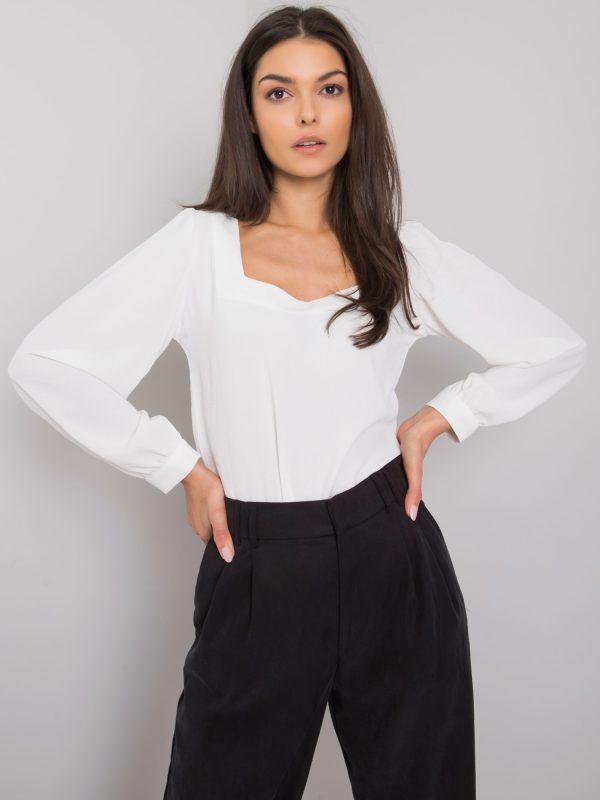 Wholesale White Long Sleeve Blouse Redmond RUE PARIS