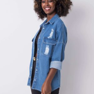 Wholesale Blue denim shirt Noa RUE PARIS