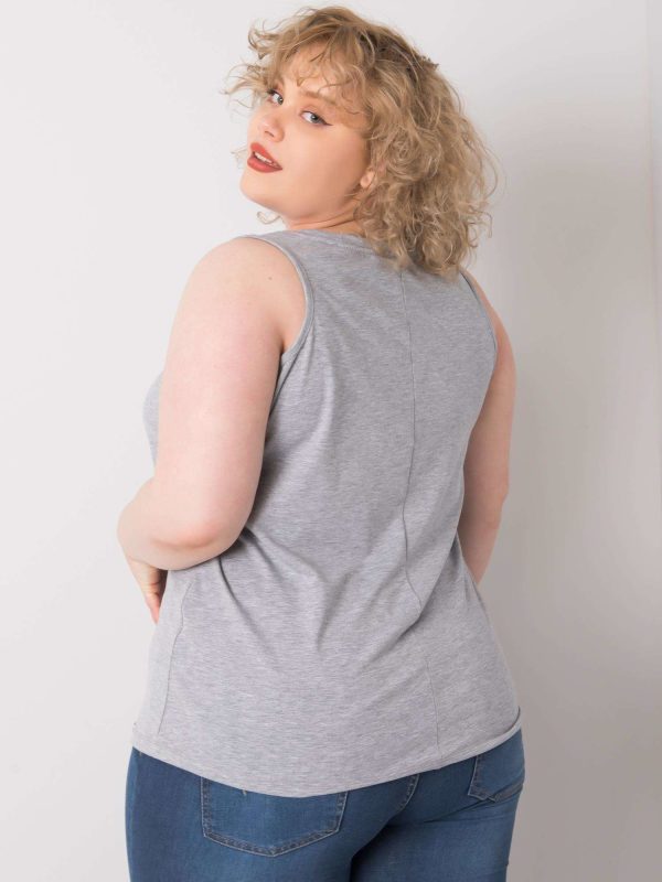 Wholesale Grey top plus size basic Keyla