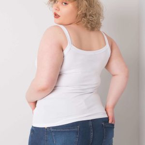 Wholesale White Plus Size Cotton Scarlette Top