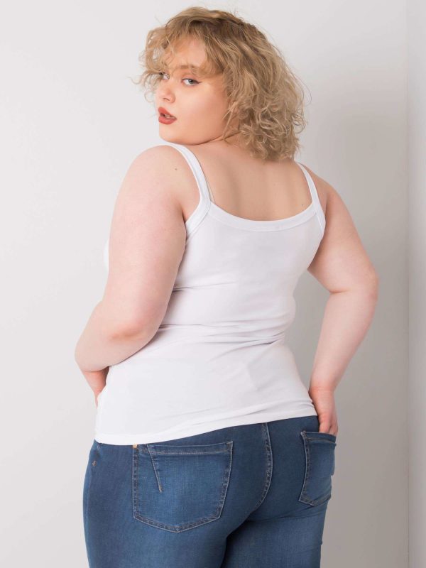 Wholesale White Plus Size Cotton Scarlette Top