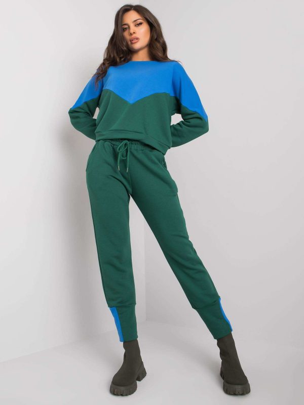 Wholesale Blue-green set with sweatshirt and pants Abinelli RUE PARIS