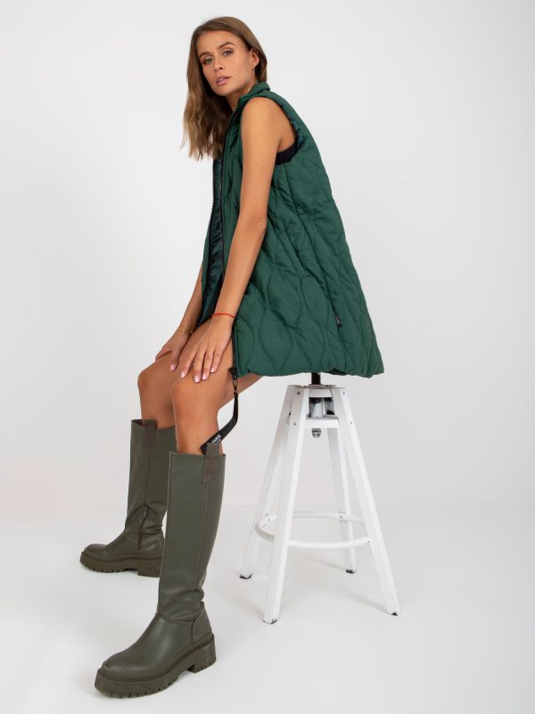 Wholesale Dark green vest without hood RUE PARIS