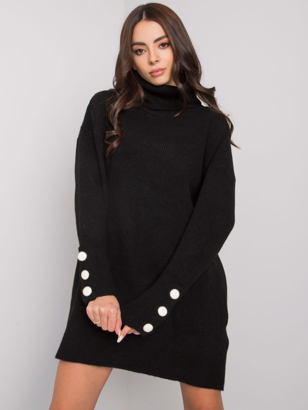 Wholesale Irvette RUE PARIS black turtleneck dress