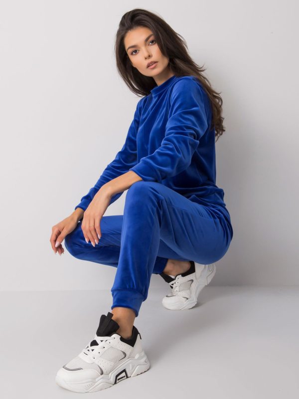 Wholesale Brenda RUE PARIS cobalt velour set