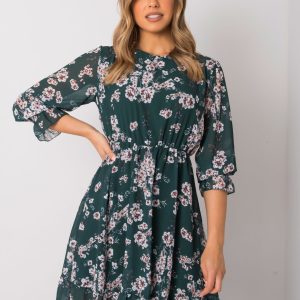 Wholesale Dark Green Floral Dress Tamila RUE PARIS